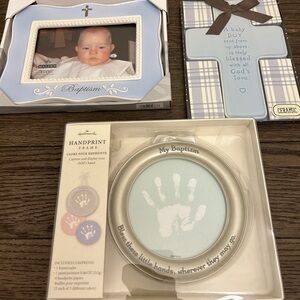 NWT 3 piece Baptism lot frames and cross